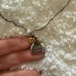 Brighton Gold and Silver Palm Tree Pendant Necklace